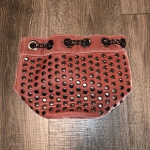 Just fab velvet bucket purse